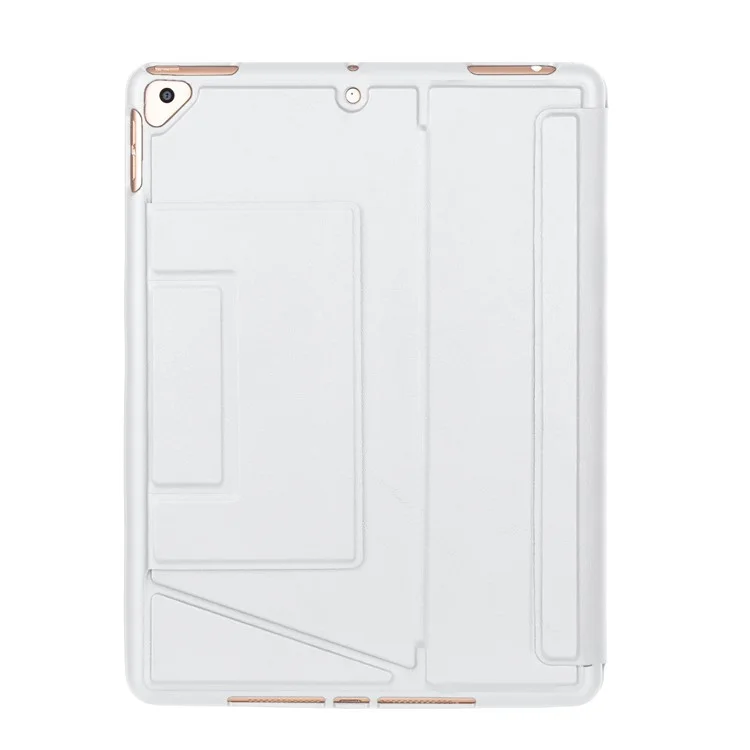 HY-102B Leather Case For iPad 10.2 (2021)/(2020)/(2019)/Air 10.5 inch (2019)/Pro 10.5-inch (2017) Keyboard with Floating Stand - White