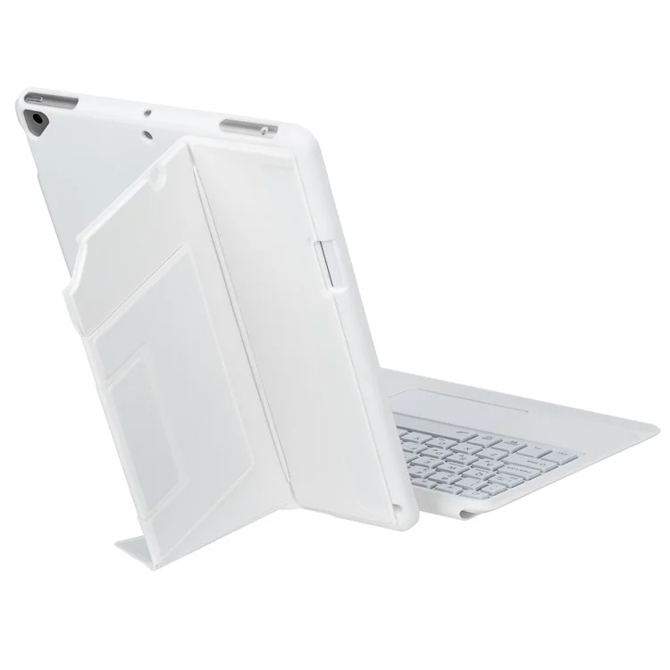 HY-102B Leather Case For iPad 10.2 (2021)/(2020)/(2019)/Air 10.5 inch (2019)/Pro 10.5-inch (2017) Keyboard with Floating Stand - White