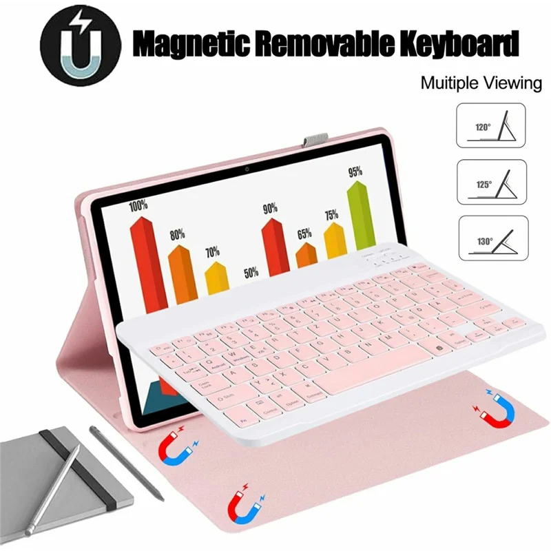 SK-M11 Für Tab M11 (TB330FU / TB330XU) Bluetooth-kompatibler Tastatur-Lederhülle mit Stiftfach - Schwarz