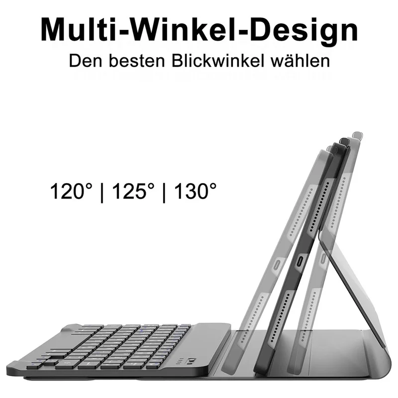 SK-M10 For Lenovo Tab M10 (Gen 3) Leather Tablet Stand Cover + Bluetooth-Compatible Keyboard