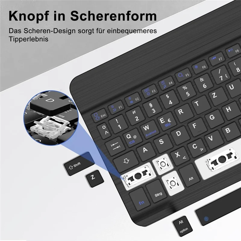 SK-M10 For Lenovo Tab M10 (Gen 3) Leather Tablet Stand Cover + Bluetooth-Compatible Keyboard