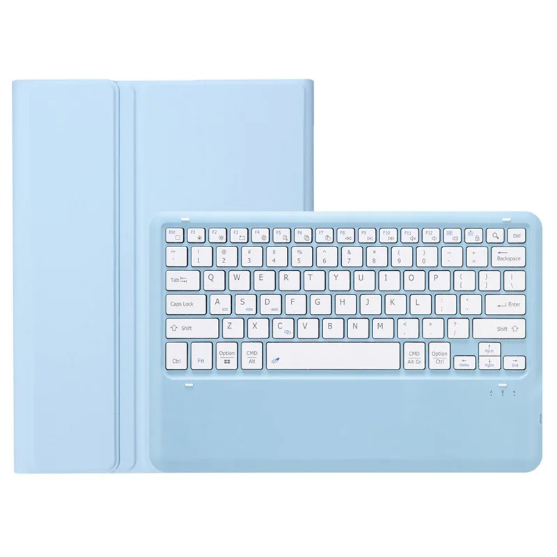 A820B For Samsung Galaxy Tab S10 FE+ X620 / X626B Detachable Bluetooth-compatible Keyboard Case with Pen Slot - Ice Blue