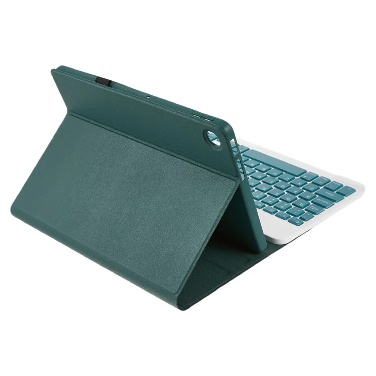 10.1-311FU For Lenovo Tab 10.1 (2025) (TB-311FU / TB-311XU) Wireless Bluetooth-Compatible Keyboard Protective Cover - Midnight Green