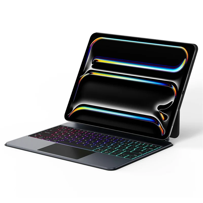 DUX DUCIS MK Pro For iPad Pro 13 (2024) Leather Case + Aluminum Alloy Magnetic Floating Keyboard with Trackpad