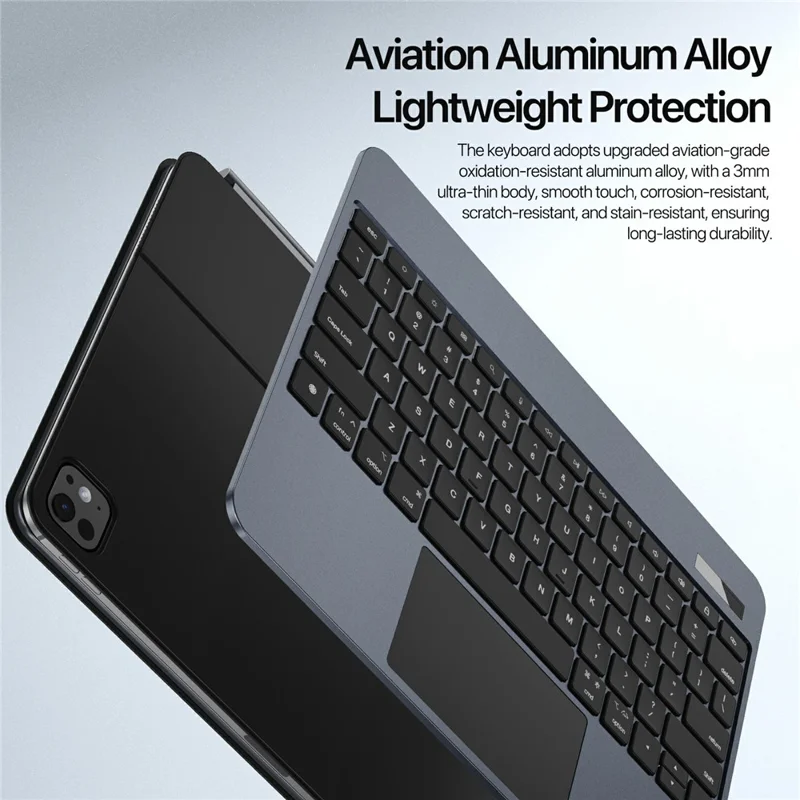 DUX DUCIS MK Pro For iPad Pro 13 (2024) Leather Case + Aluminum Alloy Magnetic Floating Keyboard with Trackpad