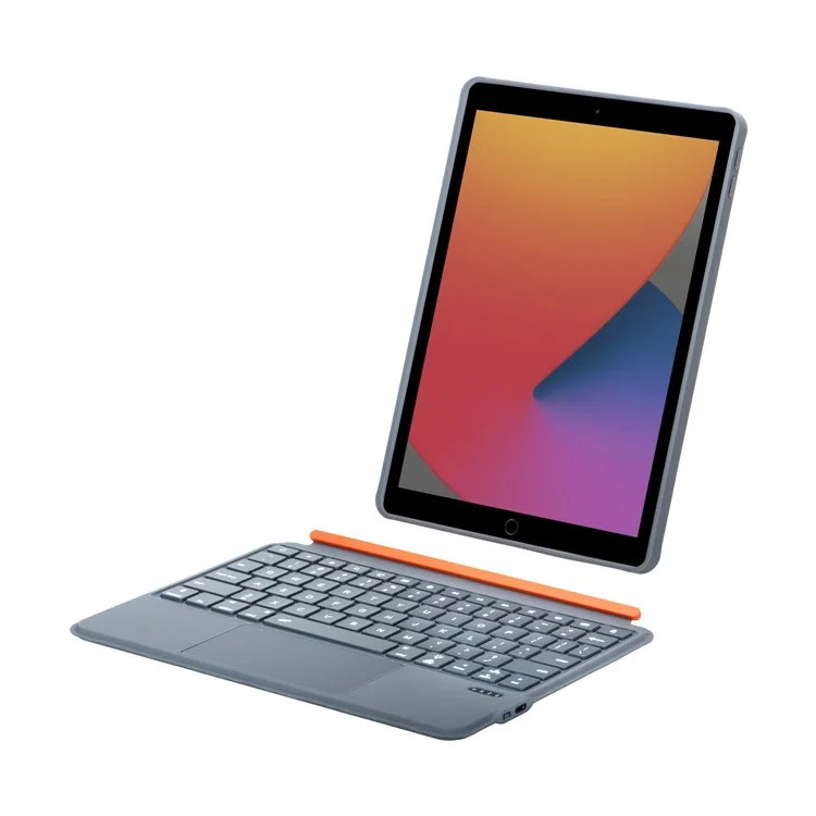 K05 Leather Case for iPad 10.2 (2021) / (2020) / (2019) Metal Rotating Hinge Bluetooth-Compatible Keyboard with Backlit