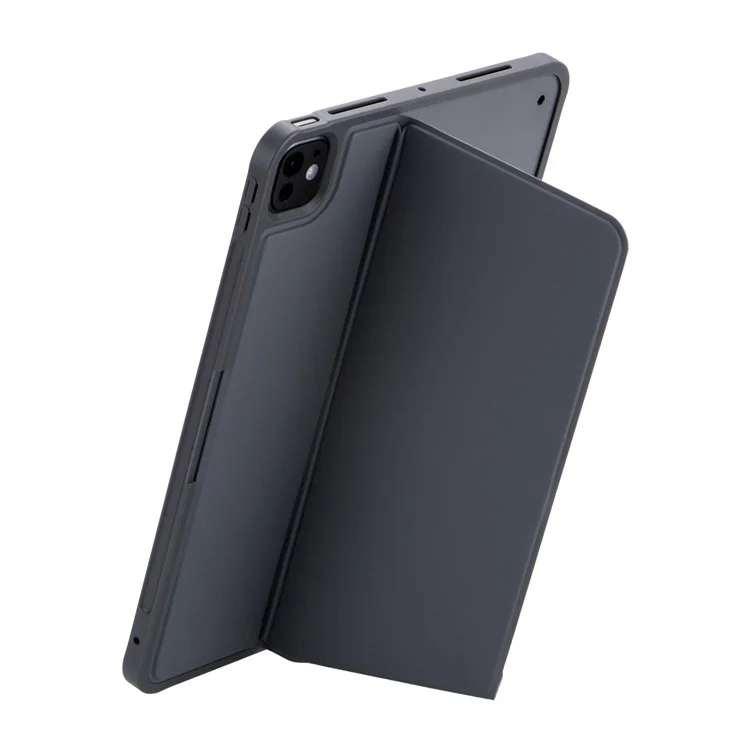 K07 Leather Case for iPad (2025) / Air 11 (2025) / Air 11 (2024) Metal Rotating Hinge Bluetooth-Compatible Keyboard with Backlit