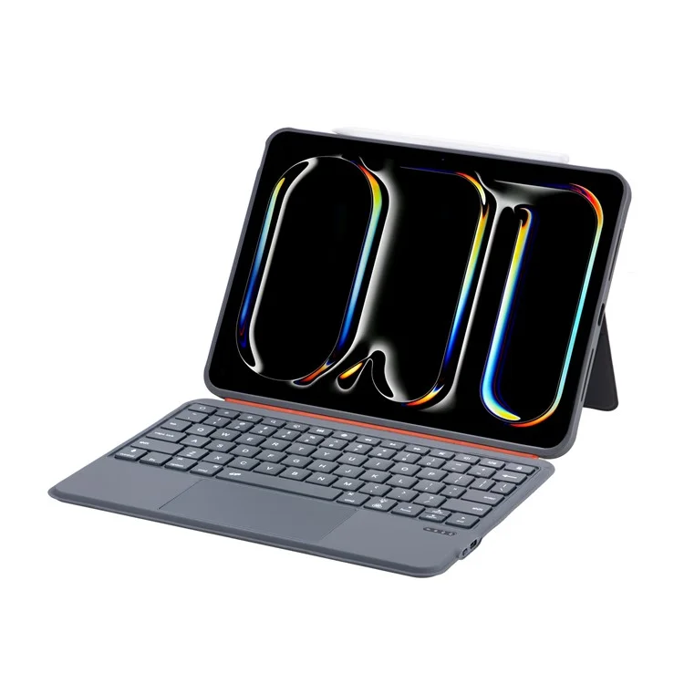 K07 Leather Case for iPad (2025) / Air 11 (2025) / Air 11 (2024) Metal Rotating Hinge Bluetooth-Compatible Keyboard with Backlit