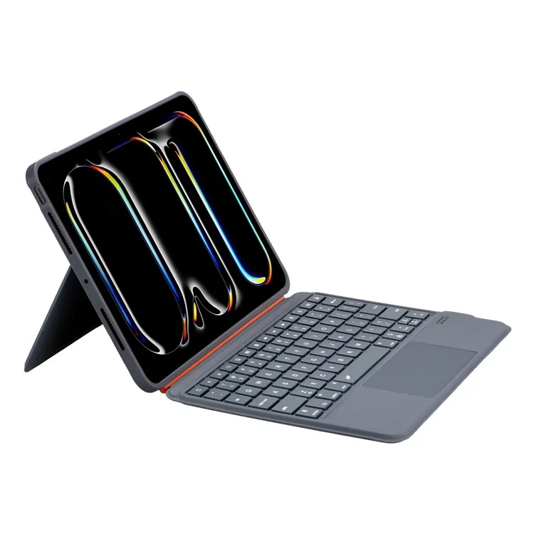 K07 Leather Case for iPad (2025) / Air 11 (2025) / Air 11 (2024) Metal Rotating Hinge Bluetooth-Compatible Keyboard with Backlit