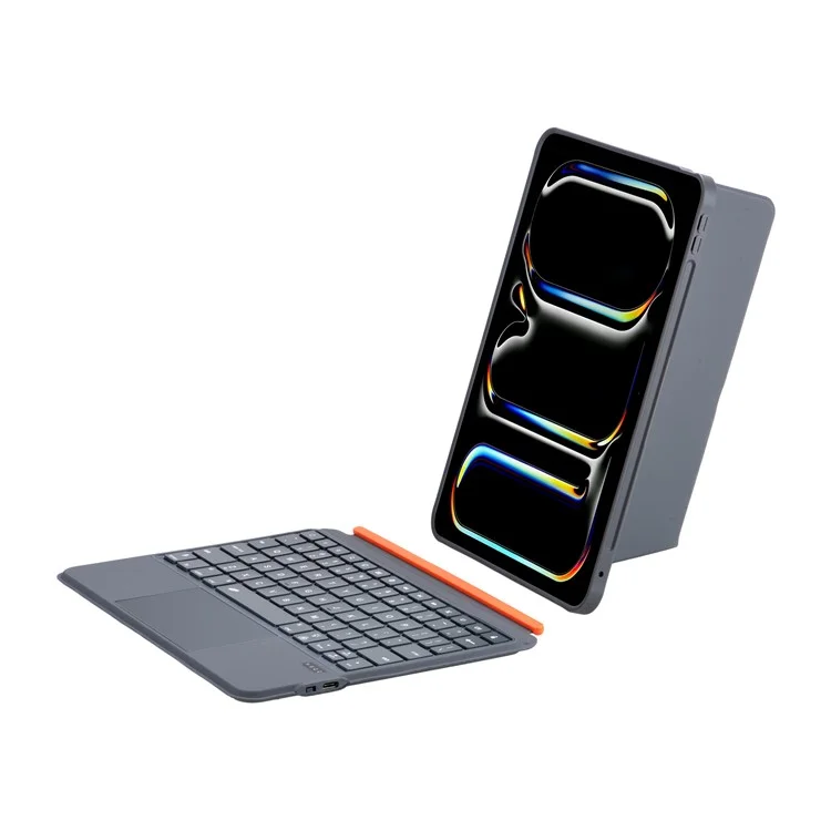 K07 Leather Case for iPad (2025) / Air 11 (2025) / Air 11 (2024) Metal Rotating Hinge Bluetooth-Compatible Keyboard with Backlit