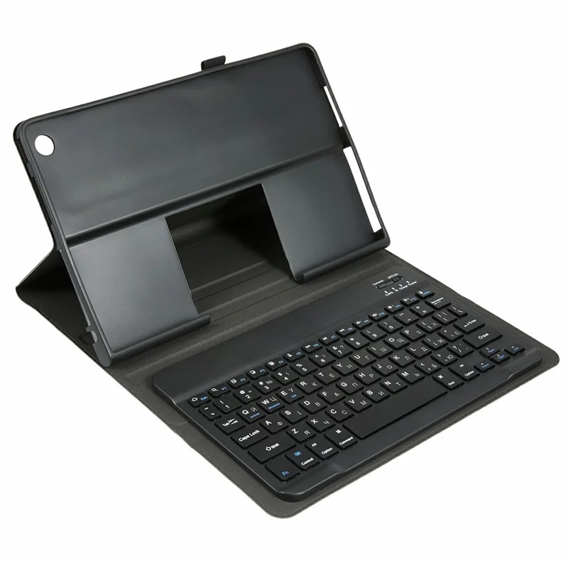 For Lenovo Tab Plus Leather Case with English Ukrainian Bluetooth-Compatible Keyboard Tablet Cover