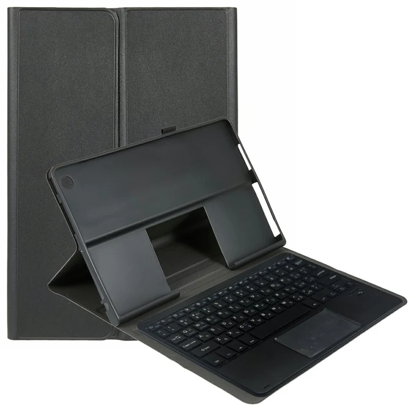 For Lenovo Tab Plus Leather Case with English Ukrainian Bluetooth-Compatible Keyboard Tablet Cover with Touchpad