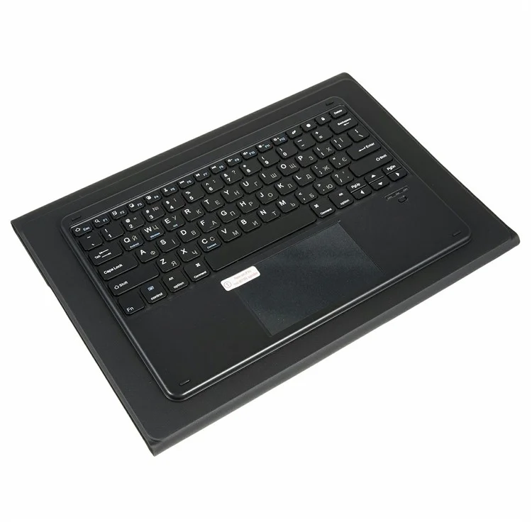 For Samsung Galaxy Tab S10 Ultra Leather Case with English Ukrainian Bluetooth-Compatible Keyboard Tablet Cover with Touchpad