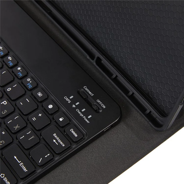For Samsung Galaxy Tab S10 Ultra PU Leather Stand Case with Bluetooth-Compatible Keyboard, English + Ukrainian Keyboard