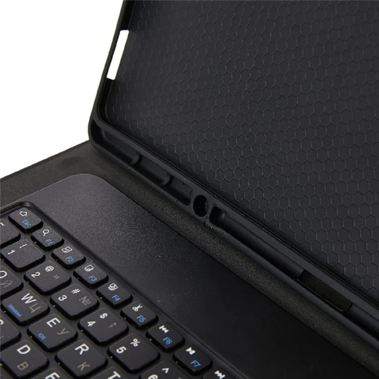For Samsung Galaxy Tab S10 Ultra PU Leather Stand Case with Bluetooth-Compatible Keyboard, English + Ukrainian Keyboard