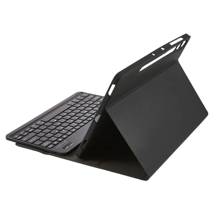 For Samsung Galaxy Tab S10+ PU Leather Stand Case with Bluetooth-Compatible Keyboard, English + Ukrainian Keyboard