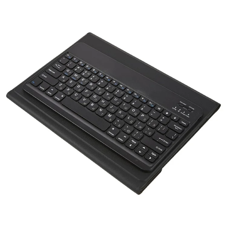 For Samsung Galaxy Tab S10+ PU Leather Stand Case with Bluetooth-Compatible Keyboard, English + Ukrainian Keyboard