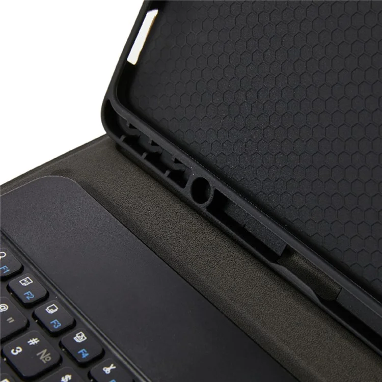 For Samsung Galaxy Tab S10+ PU Leather Stand Case with Bluetooth-Compatible Keyboard, English + Ukrainian Keyboard
