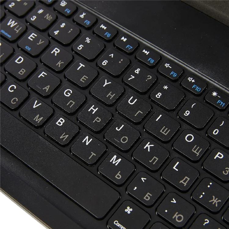For Samsung Galaxy Tab S10+ PU Leather Stand Case with Bluetooth-Compatible Keyboard, English + Ukrainian Keyboard