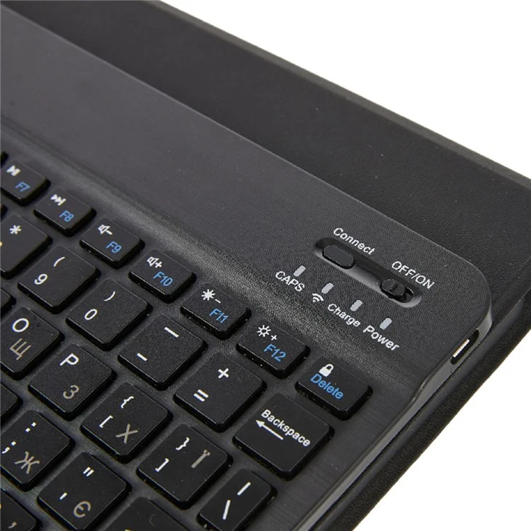 For Lenovo Tab 10.1 (2025) TB311 PU Leather Stand Case with Bluetooth-Compatible Keyboard, English + Ukrainian Keyboard