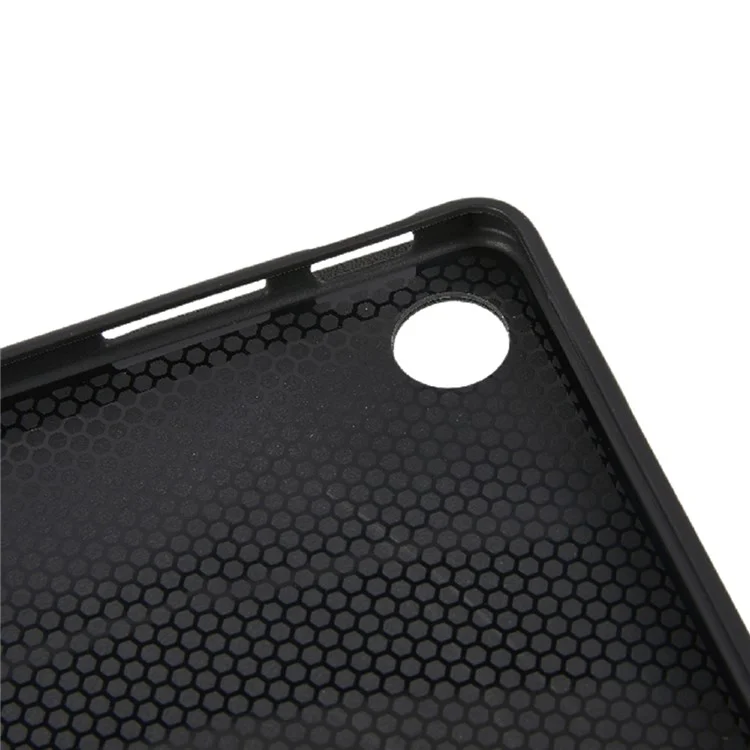 For Lenovo Tab 10.1 (2025) TB311 PU Leather Stand Case with Bluetooth-Compatible Keyboard, English + Ukrainian Keyboard