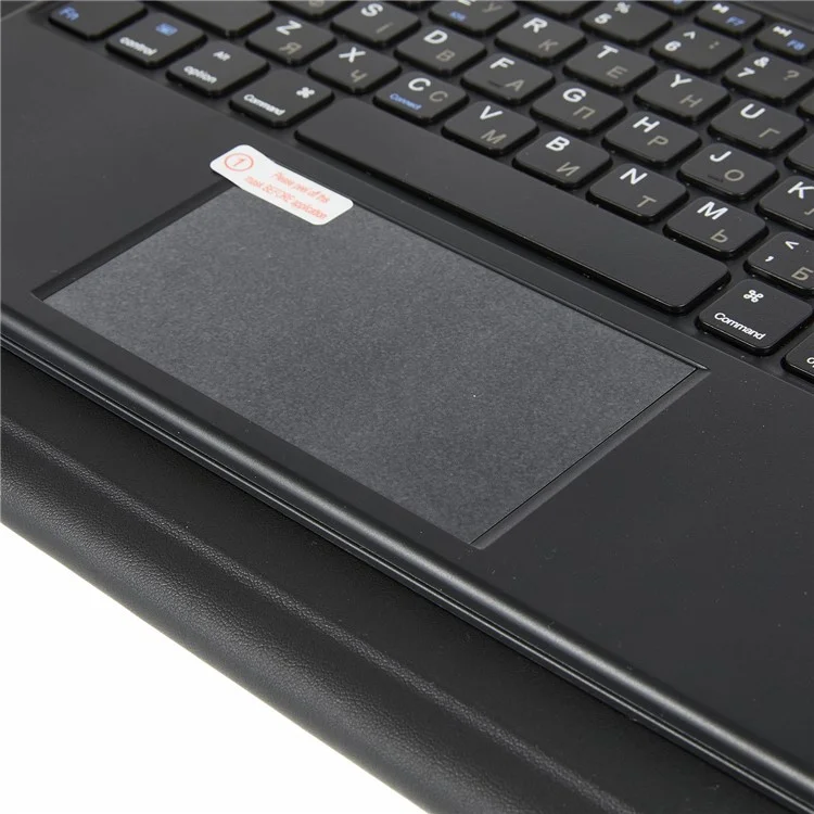For Samsung Galaxy Tab S10 FE+ Leather Case with English Ukrainian Bluetooth-Compatible Keyboard with Touchpad