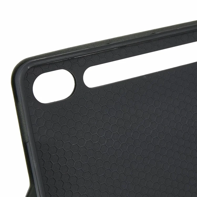 For Samsung Galaxy Tab S10 FE+ Leather Case with English Ukrainian Bluetooth-Compatible Keyboard with Touchpad