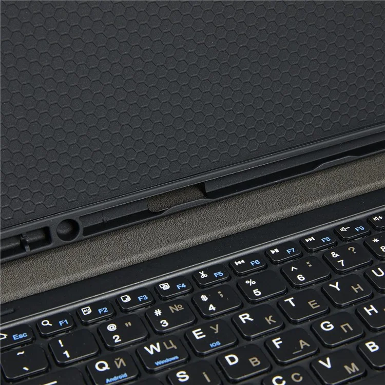 For Samsung Galaxy Tab S10+ Leather Case with English Ukrainian Bluetooth-Compatible Keyboard with Touchpad