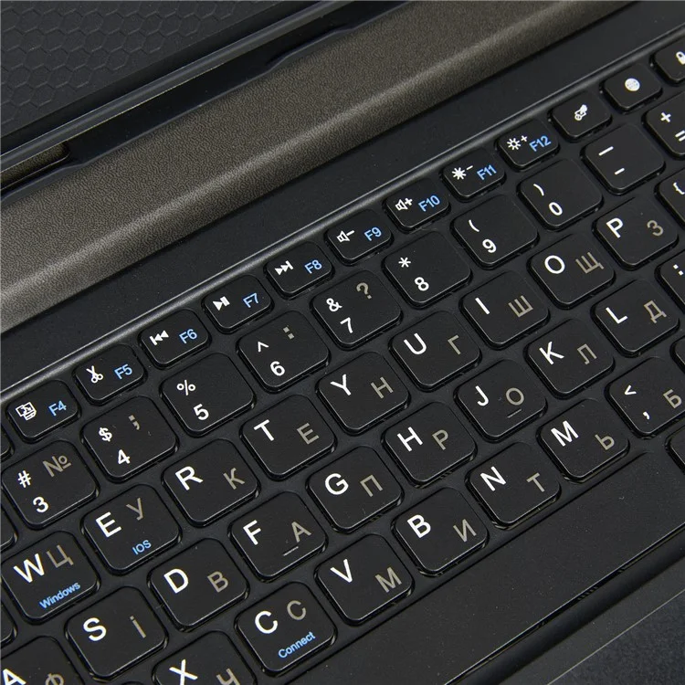 For Samsung Galaxy Tab S10+ Leather Case with English Ukrainian Bluetooth-Compatible Keyboard with Touchpad