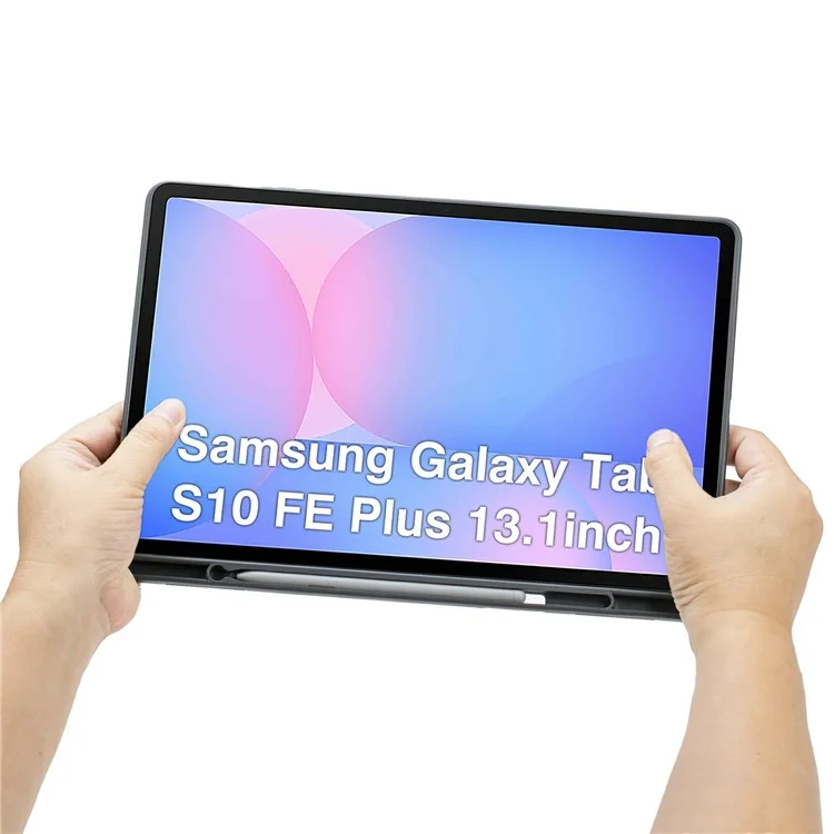 Custodia in pelle con tastiera Bluetooth retroilluminata T820B-AS per Samsung Galaxy Tab S10 FE+ X620 / X626B