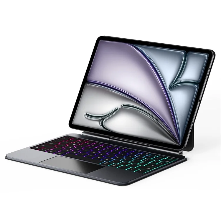 DUX DUCIS MK Pro Hülle für iPad Air 11 (2025) / (2024) / Air (2022) / (2020) / Pro 11 (2022) / (2021) / (2020) / (2018) + Magnetische Tastatur aus Aluminium-Legierung mit Schwebeeffekt