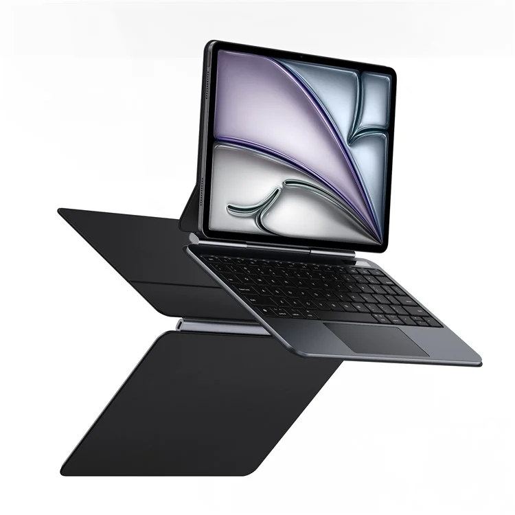 DUX DUCIS MK Pro Hülle für iPad Air 11 (2025) / (2024) / Air (2022) / (2020) / Pro 11 (2022) / (2021) / (2020) / (2018) + Magnetische Tastatur aus Aluminium-Legierung mit Schwebeeffekt