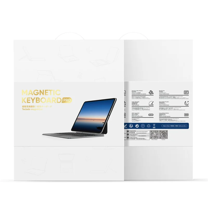 DUX DUCIS MK Pro Hülle für iPad Air 11 (2025) / (2024) / Air (2022) / (2020) / Pro 11 (2022) / (2021) / (2020) / (2018) + Magnetische Tastatur aus Aluminium-Legierung mit Schwebeeffekt