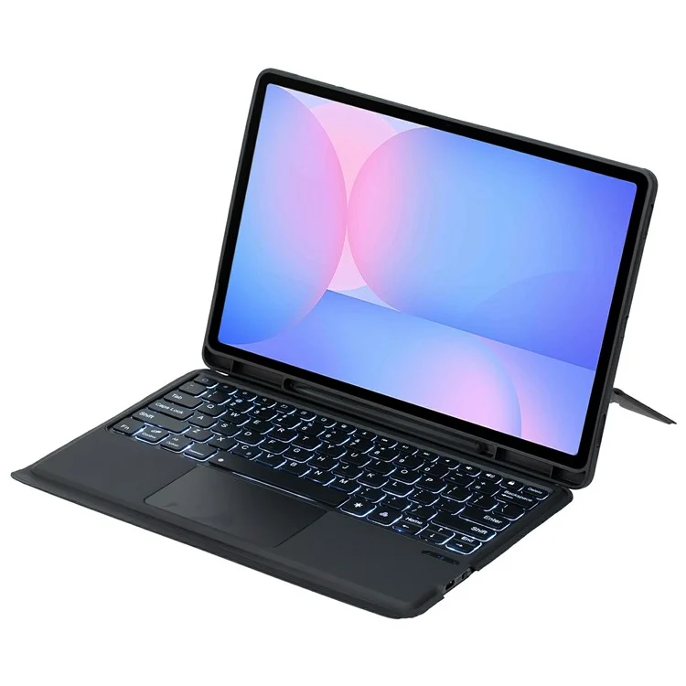 HY-820B For Samsung Galaxy Tab S10 FE+ X620 / X626B Detachable Touchpad Backlit Bluetooth-Compatible Keyboard Tablet Stand Cover