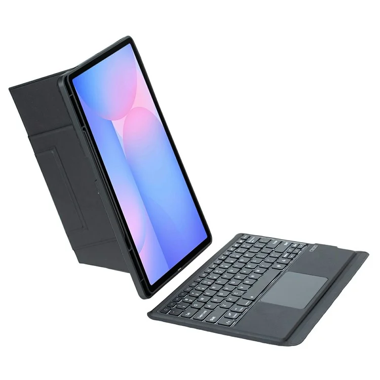HY-820B For Samsung Galaxy Tab S10 FE+ X620 / X626B Detachable Touchpad Backlit Bluetooth-Compatible Keyboard Tablet Stand Cover