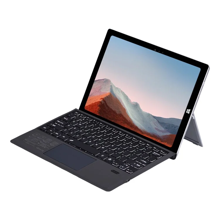 Клавиатура 1109-D с поддержкой Bluetooth для Microsoft Surface Pro 7+ / 7 / 6 / 5 / 4 / 3 с тачпадом и подсветкой