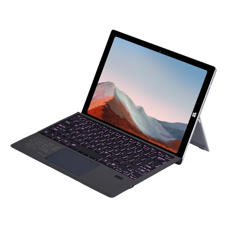 Клавиатура 1109-D с поддержкой Bluetooth для Microsoft Surface Pro 7+ / 7 / 6 / 5 / 4 / 3 с тачпадом и подсветкой