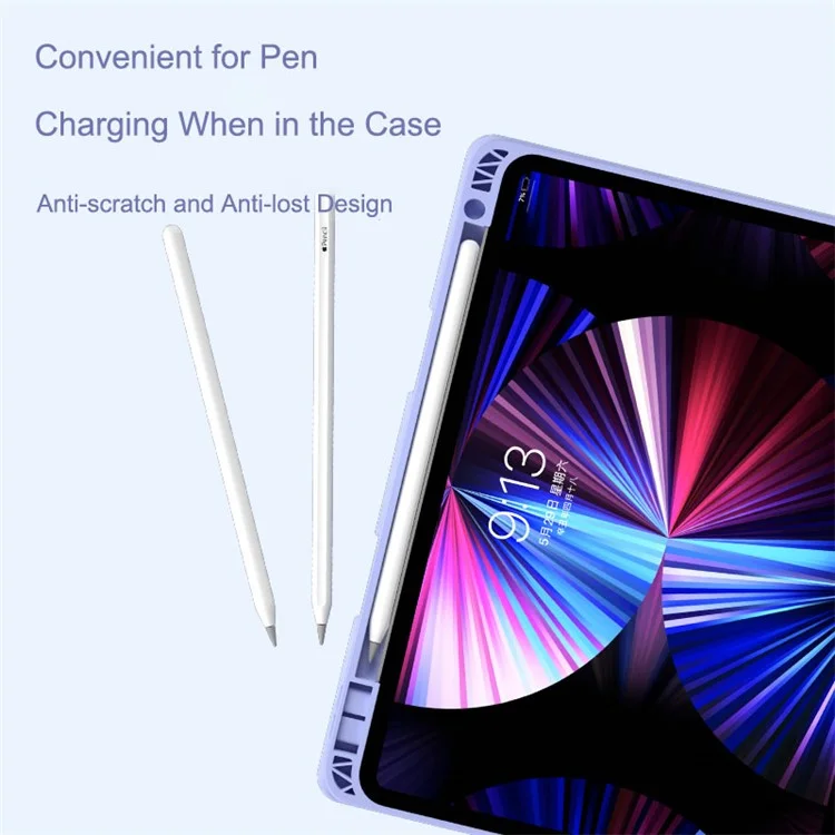Leather Tablet Case for iPad Pro 11 (2022)/(2021)/(2020)/(2018) Detachable Touchpad Bluetooth-compatible Keyboard Protective Cover - Black