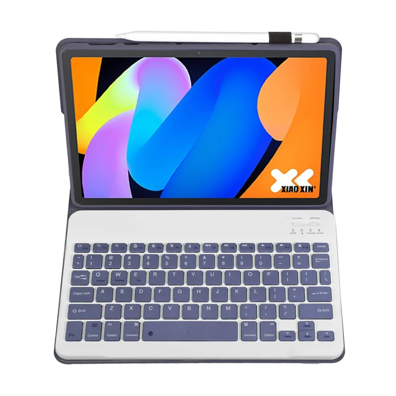 AM31 For Lenovo Xiaoxin Pad 11 2025 / Idea Tab Tablet TB336ZU / TB336FU Leather Case Bluetooth-Compatible Keyboard - Purple