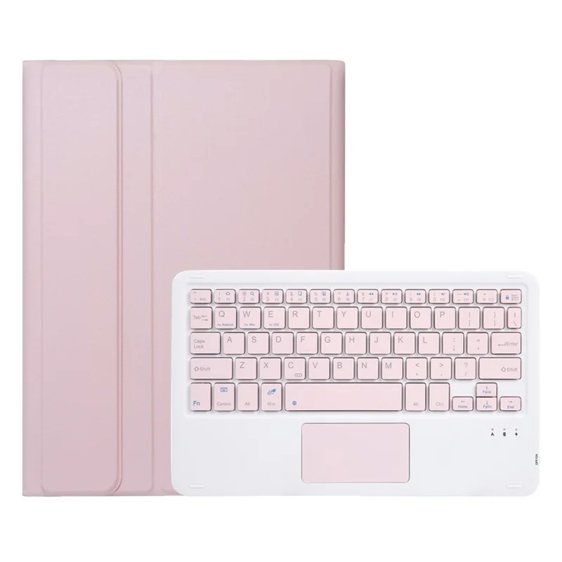 A0N15-A For Xiaomi Redmi Pad 2 Detachable Leather Case Ultra Thin Bluetooth-Compatible Keyboard with Touchpad - Pink