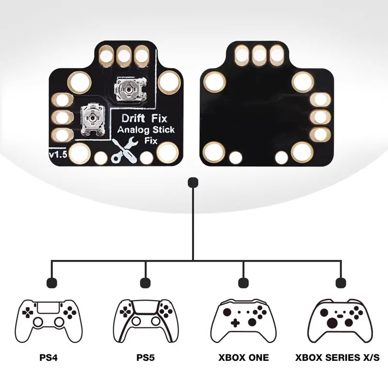 For Sony PlayStation 5 / PlayStation 4 / Xbox One OEM Controller 3D Joystick Reset Calibrate Board (Without Logo) - Black