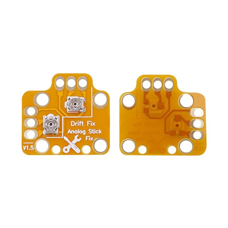 Placa de reinicio y calibración de joystick 3D para mando de PlayStation 5 / PlayStation 4 / Xbox One (Sin logotipo) - Amarillo