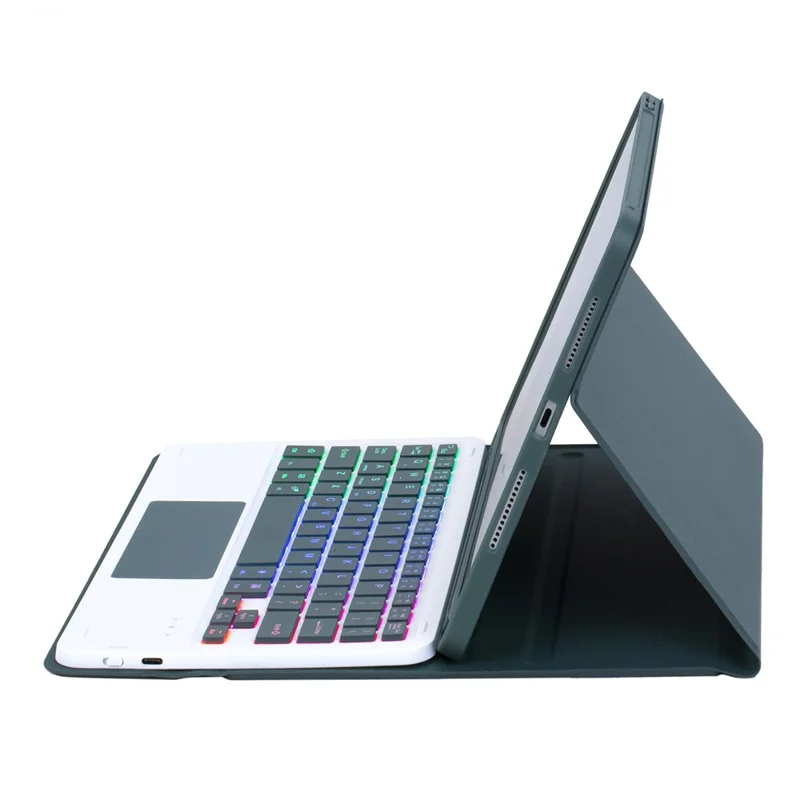 A102B-AS Backlit Keyboard For iPad 10.2 (2021) / (2020) / (2019) / Air 10.5 inch (2019) / Pro 10.5-inch (2017) Case + Keyboard with Touchpad - Dark Green