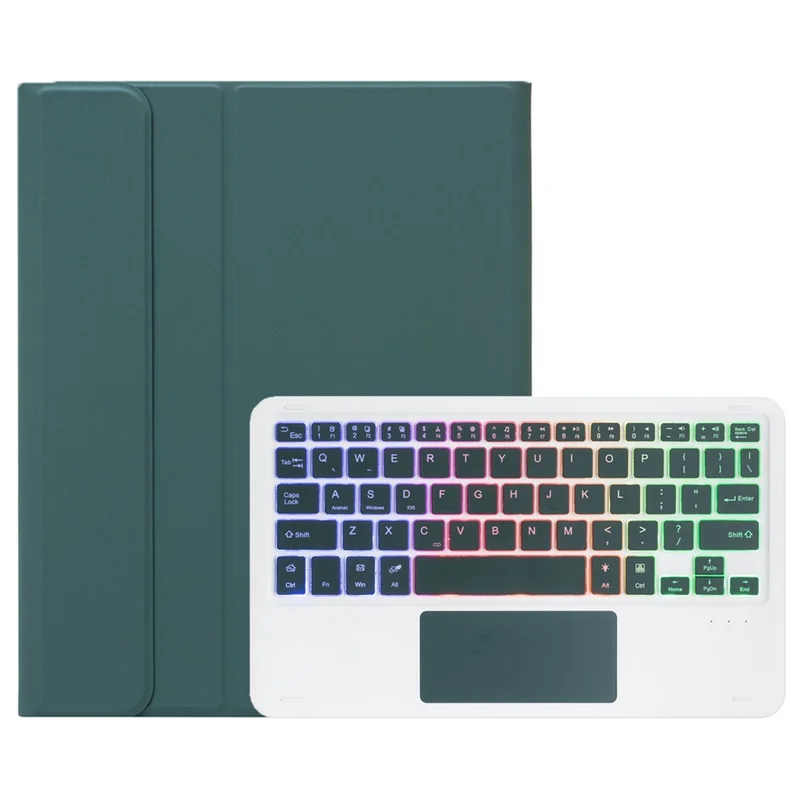 A102B-AS Backlit Keyboard For iPad 10.2 (2021) / (2020) / (2019) / Air 10.5 inch (2019) / Pro 10.5-inch (2017) Case + Keyboard with Touchpad - Dark Green