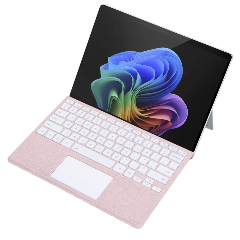 2109-AS Bluetooth-kompatibler Tastatur für Microsoft Surface Pro 12 Zoll / 11 / 10 / 9 / 8 / X Touchpad Hintergrundbeleuchtete Tablet-Tastatur - Rosa