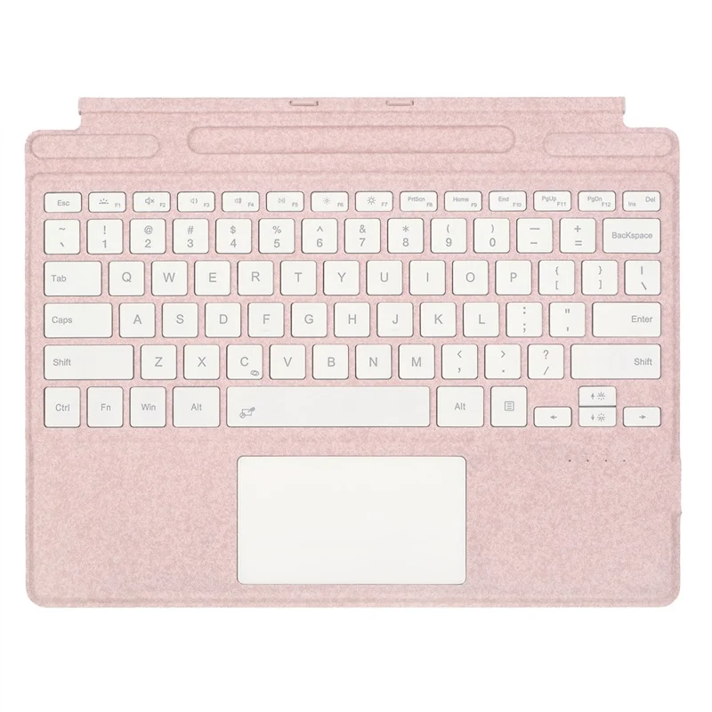 2109-AS Bluetooth-kompatibler Tastatur für Microsoft Surface Pro 12 Zoll / 11 / 10 / 9 / 8 / X Touchpad Hintergrundbeleuchtete Tablet-Tastatur - Rosa