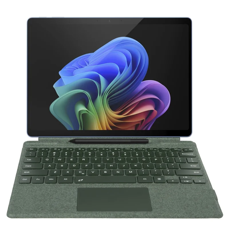 2109-AS Bluetooth-Compatible Keyboard for Microsoft Surface Pro 12inch / 11 / 10 / 9 / 8 / X Touchpad Backlit Tablet Keyboard - Green