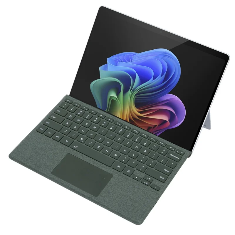 2109-AS Bluetooth-Compatible Keyboard for Microsoft Surface Pro 12inch / 11 / 10 / 9 / 8 / X Touchpad Backlit Tablet Keyboard - Green