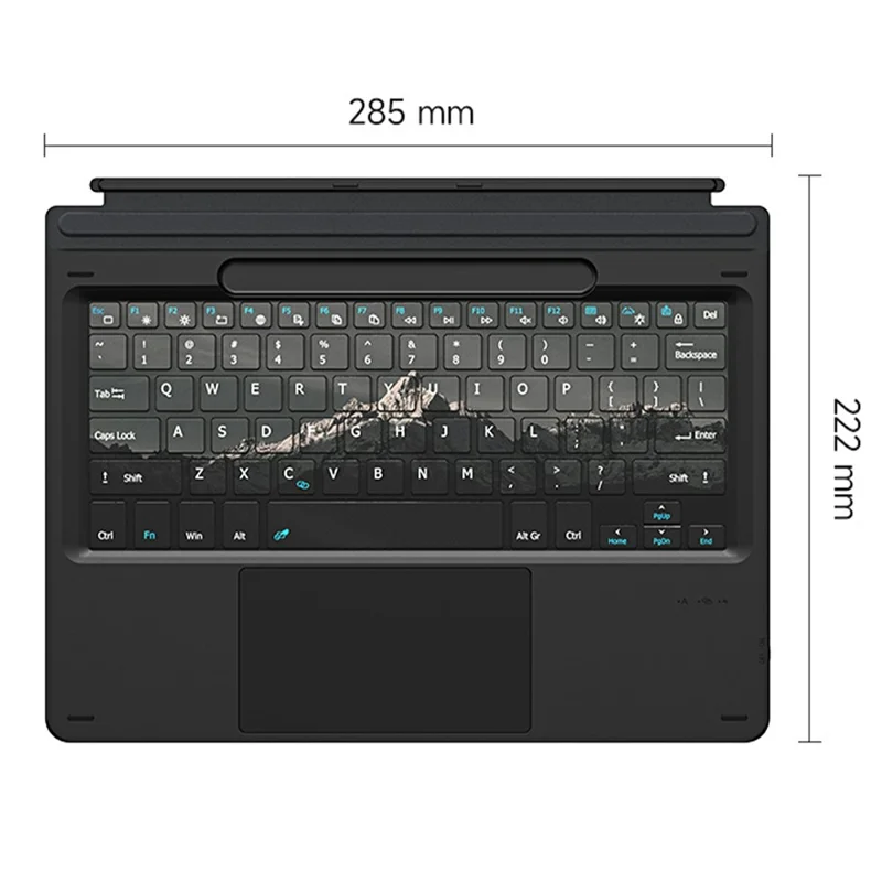 DUX DUCIS CK Pro Series For Microsoft Surface Pro 11 / 10 / 9 / 8 / X Touchpad Keyboard with Backlit - Mountain Landscape Color Edition