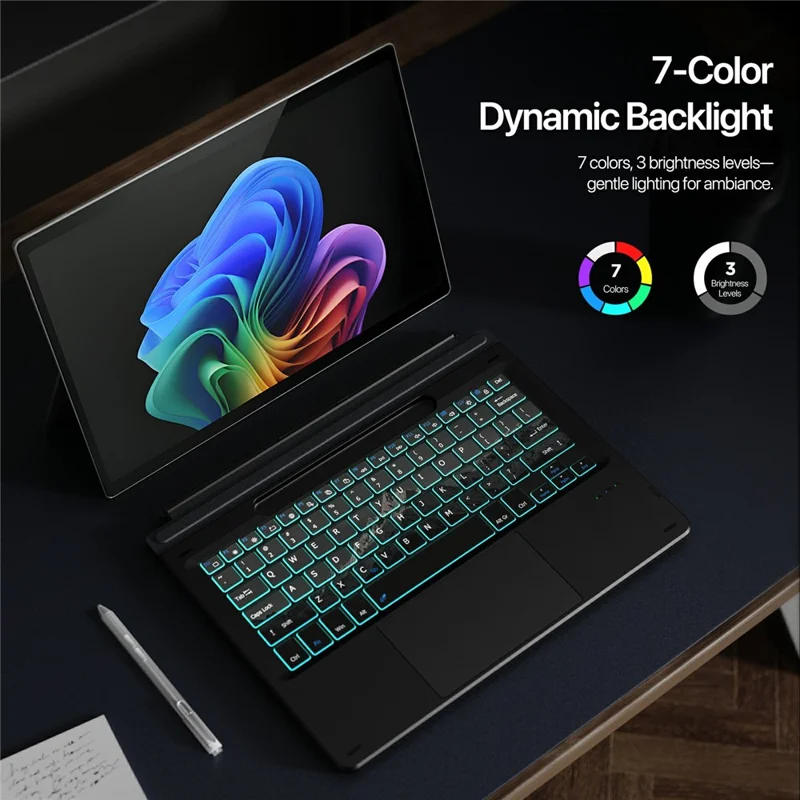DUX DUCIS CK Pro Series For Microsoft Surface Pro 11 / 10 / 9 / 8 / X Touchpad Keyboard with Backlit - Mountain Landscape Color Edition